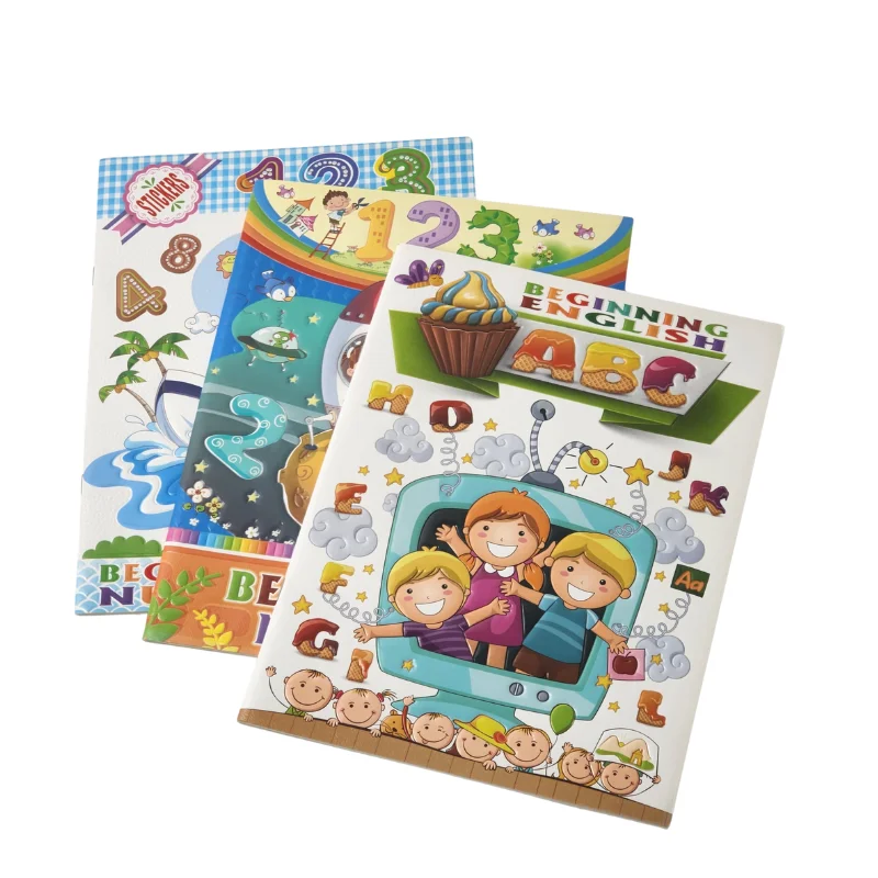 Wholesale Custom A4 Educational Books Kids Books Activity Educational Coloring Book with Water Pen and Crayon