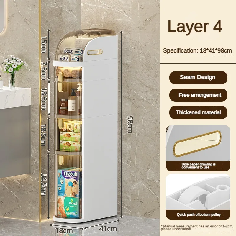 Hot Sell Plastic Small Bathroom Floor Storage Cabinet Space-Saving Plastic Drawer Bins for Storage Bins Boxes