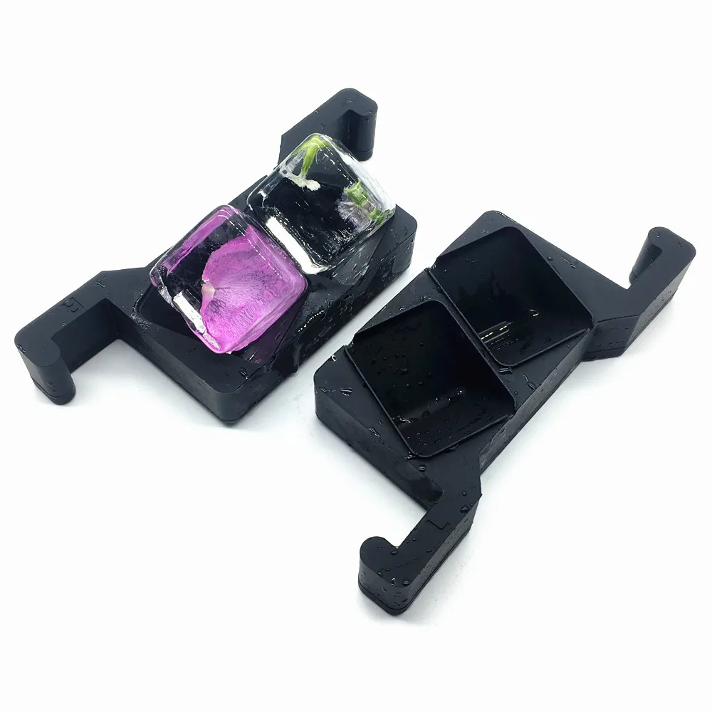 BPA Free Silicone Crystal Clear Ice Cube Mold, Double Crystal Clear Ice Cube Mold