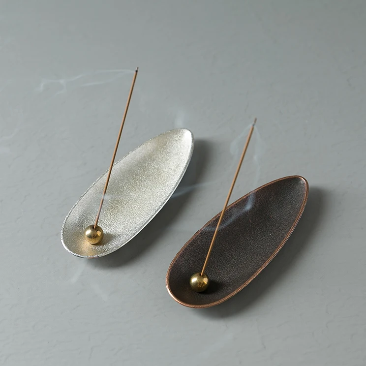 Leaf Shape Incense Sticks Holder Plate Healing Incense Burner Holder Censer Rack Table Supplies Incense Stand Ash Catcher