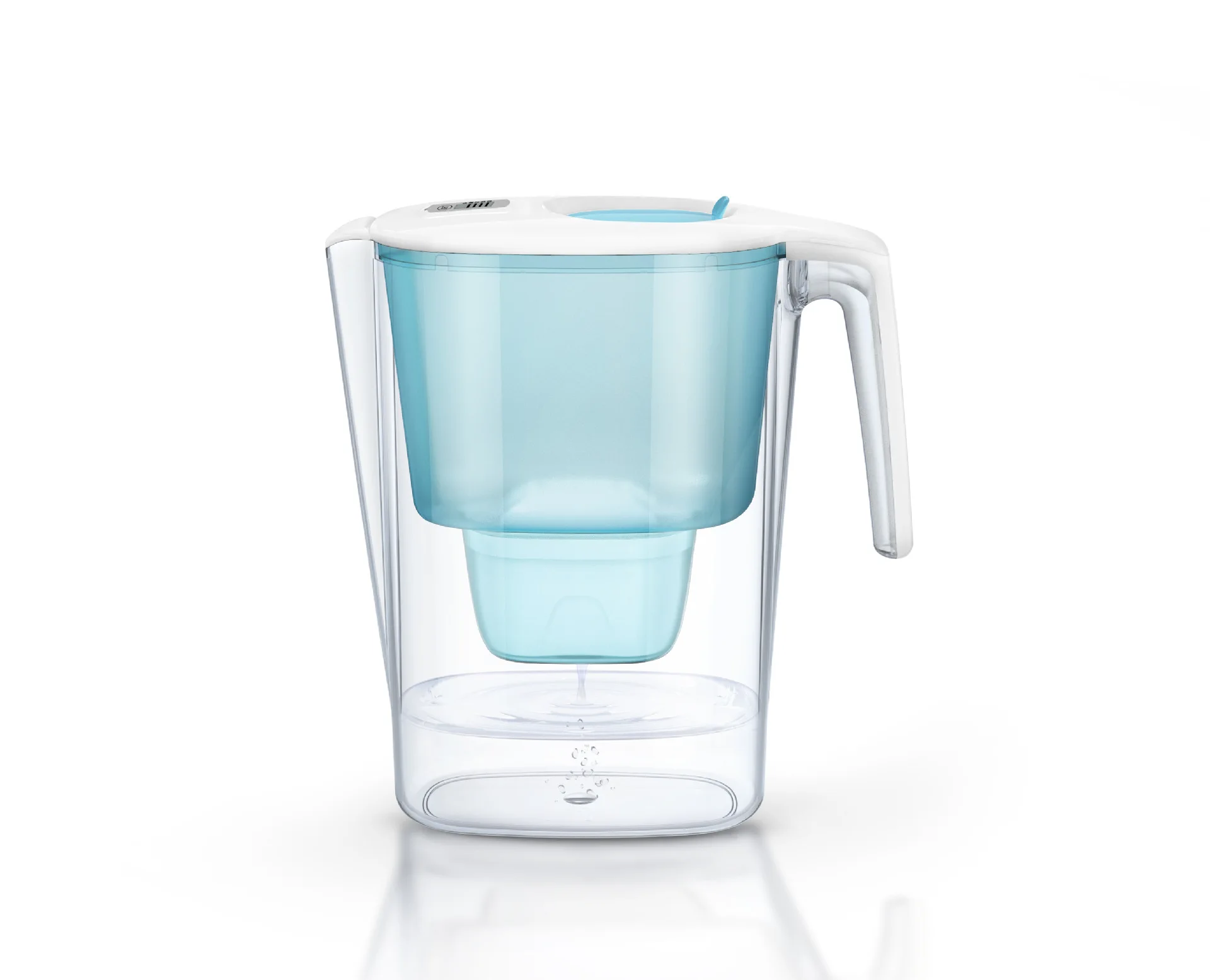 2.5L plastic water filter pitcher filtration jug replacement cartridge water filter jug with activated carbon filter