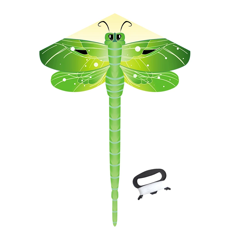 Large Green Dragonfly Kite Kids Easy-to-Operate Fiberglass Flying Kite Great Beach Toy Beginners Manufactured Kite Manufacturers