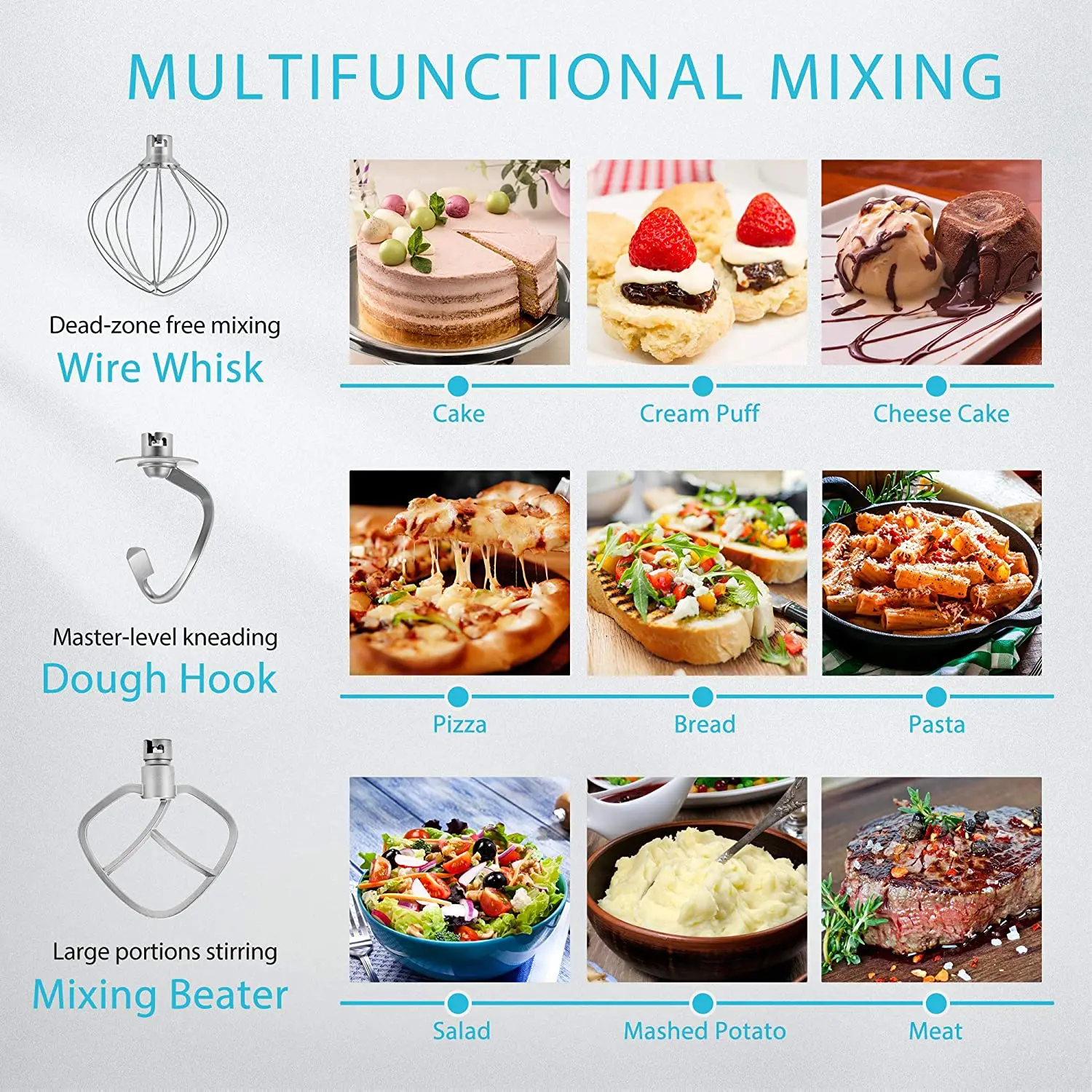 Popular 5-5.6 Home Bread Cake Stand Mixers Dough Bread Mixer