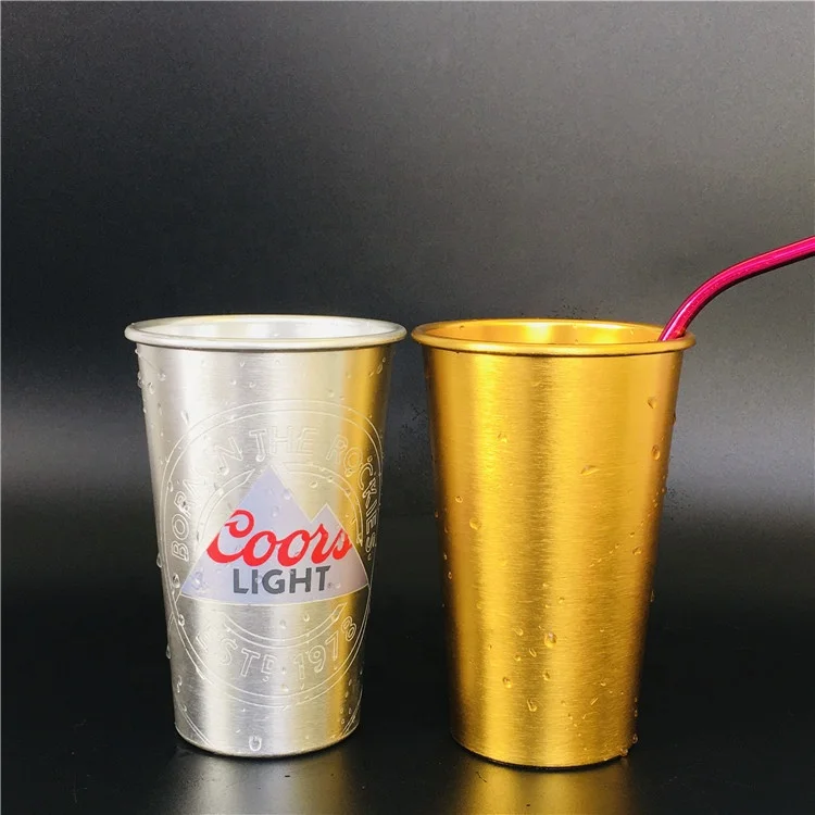 High Quality Bright Anodized Retro 400ml aluminium color changing cup color changing cup