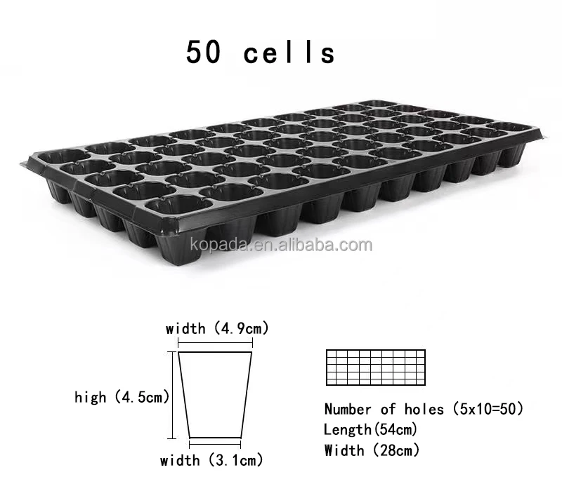 21/32/50/72/98/105/128/162/200 Holes Cells PET Plastic Planting Seedling Tray Vegetable Nursery Trays