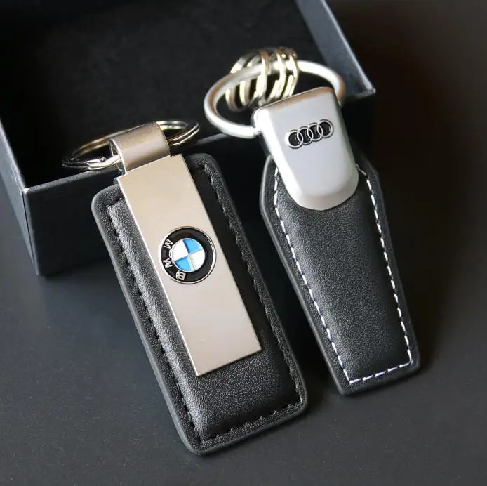 Creative promotional gifts, custom logo keychain, car logo keychain high quality leather keychain