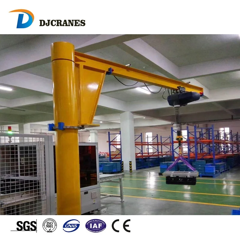 mount wall remote control 0.5-5 ton jib crane sale 1ton 2ton wall mounted jib crane with wire rope hoist