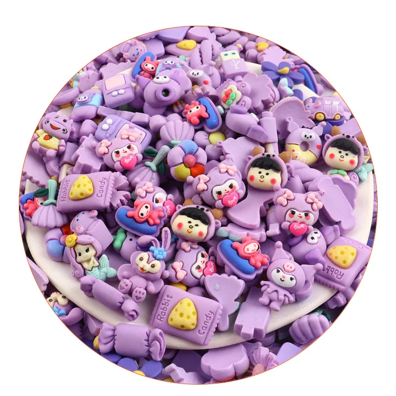 Cartoon Factory Wholesale Kawaii Resin Flatback Cabochon Charms For Jewelry Making DIY Hair Pin Phone Case Slime Craft Toys