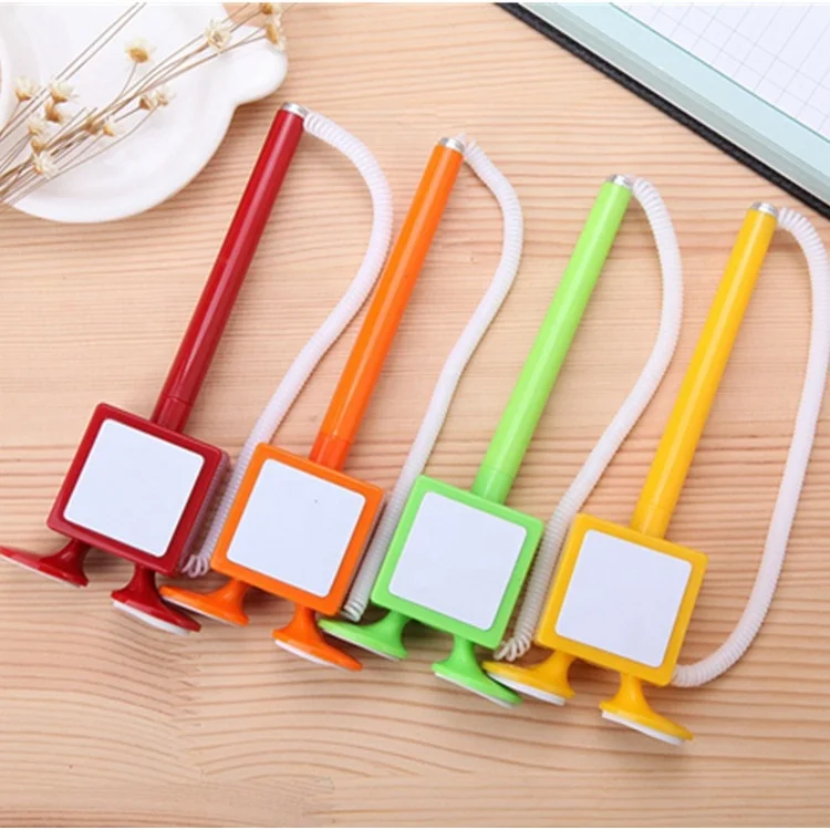 Various Kinds High Class Metal Plastic Table Desk Stand Logo Custom Printing Counter Pen With Chain String