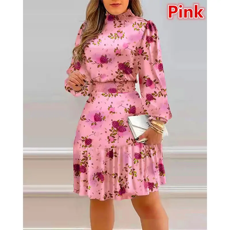 Trendy Women Dresses Fashion Casual Dress Women Floral Printed Maxi Women Dresses Sundress