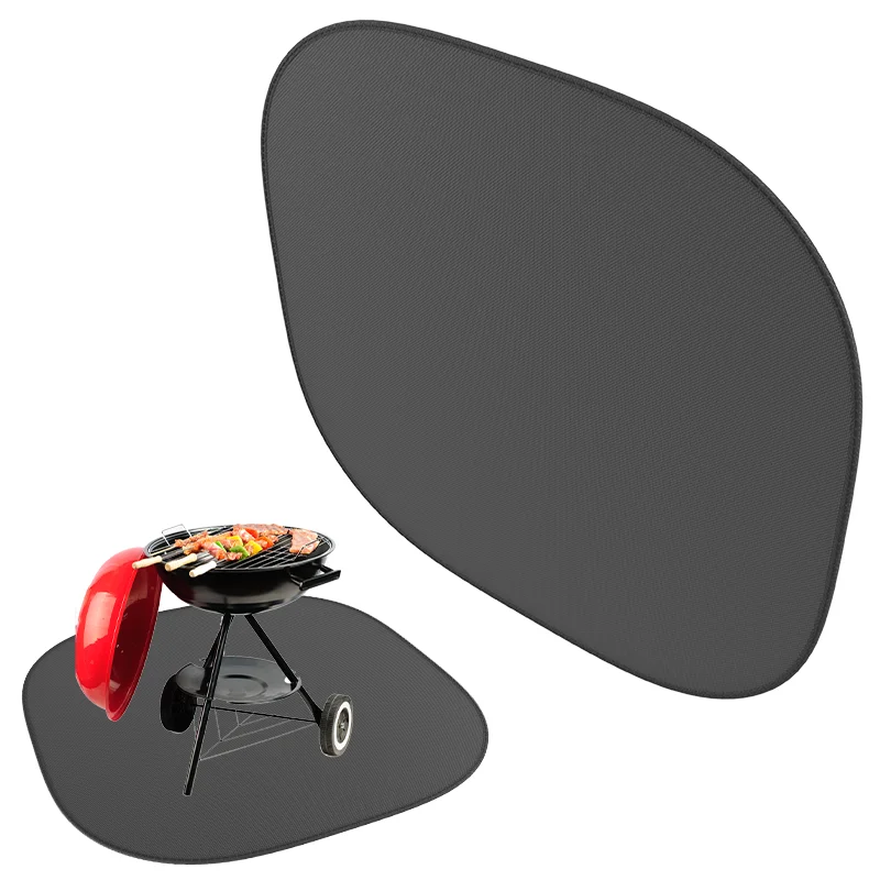 24 30 32 36 39 40 & 48 Inch round Fireproof Fire Pit Mat Fabric with Aluminium Foil for Patio Deck Lawn Grass Iron Outdoor Use