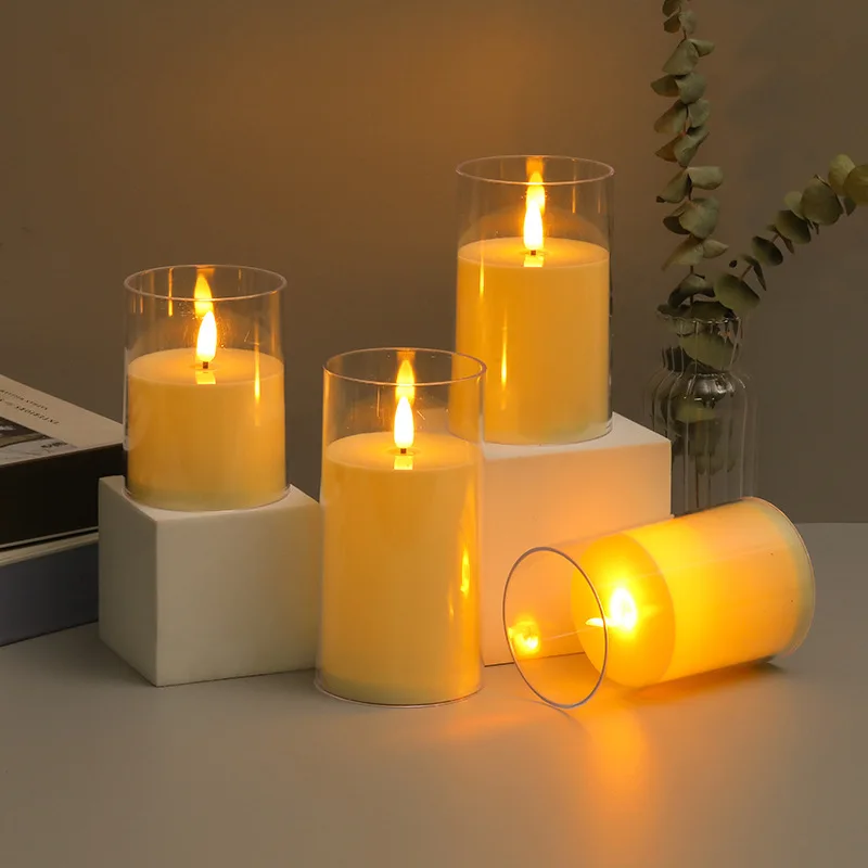 flameless warm white led tea light candles in clear cup tealight candle gut clear plastic flickering light