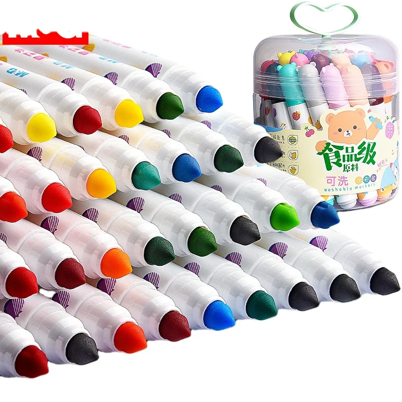 M&G 24 Colour Washable Tapered Tip Watercolour Pen Set Art Pen Marker Spherical Marker
