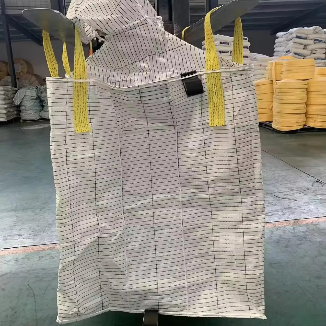 customized printing 1500kg big bag laminated anti static jumbo bag conductive bulk bag for ore copper mine metals minerals