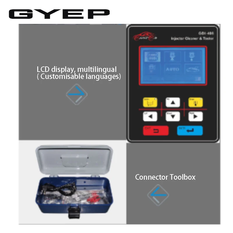 High Quality CNC-801 Injector Cleaner Gasoline Automotive Injector Diagnostic Ultrasonic High-Pressure Cleaner