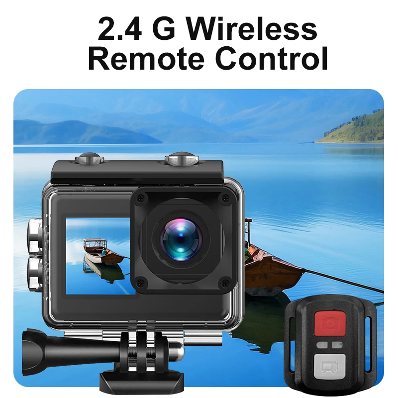 Ultra 4K HD Wi-Fi экшн-камера водонепроницаемая интерполированная Спортивная камера с дополнительным пультом управления