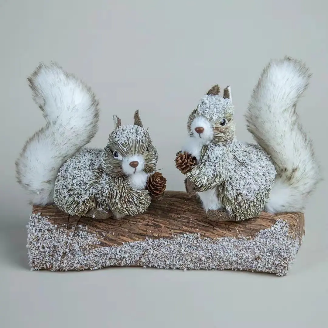 
Small squirrel animal figurines foam craftwork home decoration doll christmas 