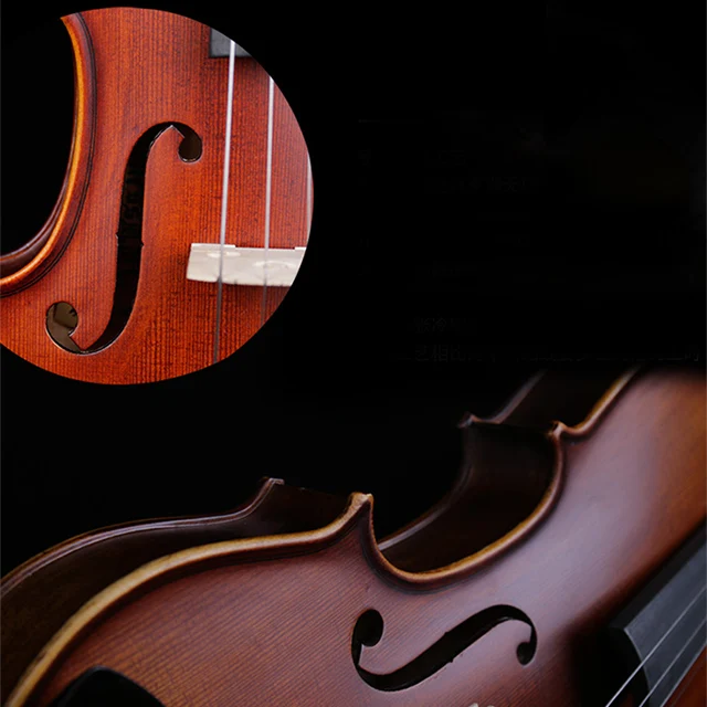 
Fengling Full Size Flamed Solid Wood Violin Handmade for Beginner 