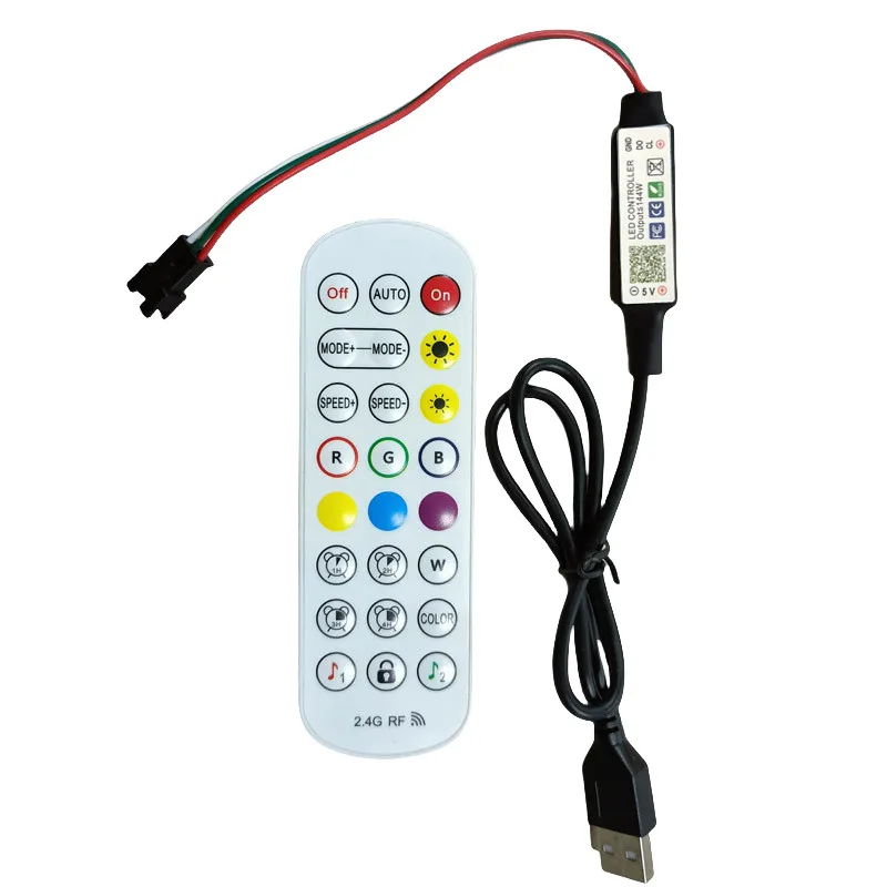 WS2812B WS2811 24key приложение ARGB RGB светодиодная музыкальная лента с адресуемой светодиодной лентой подсветкой Dreamcolor chaing изменяющим цвет пульта дистанционного управления