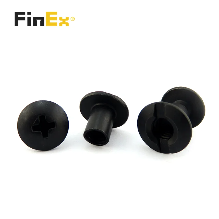 Custom 1/4 3/8 1/2 Black Oxide Male Female Chicago Screws for IWB Kydex Leather Holster