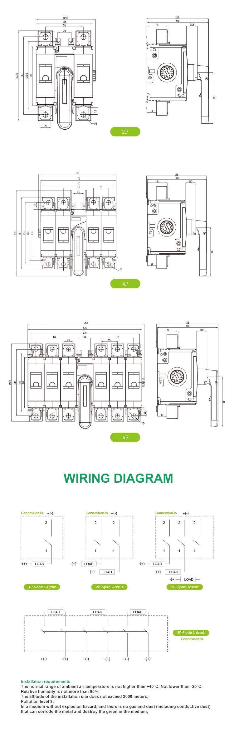 SGL8N-2 открытый нагрузочный модуль постоянного тока load-разъединитель выключатель 5/10/12ka 1500 напряжение