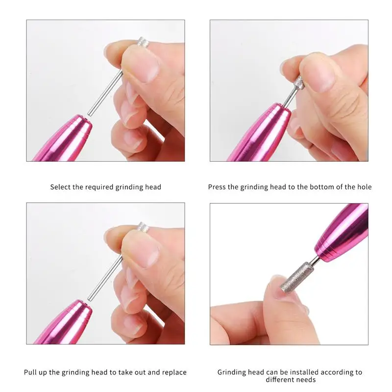 Electric Nail Drill USB Manicure Pen Sander Polisher Professional  Electrical Nail Files Electric Kit Efile Nail Drill