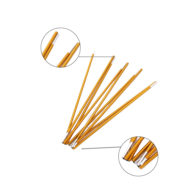 Professional Manufacturer Spraying Oxidation Outdoor Tarp Poles 8Mm Camping Portable Tent Pole