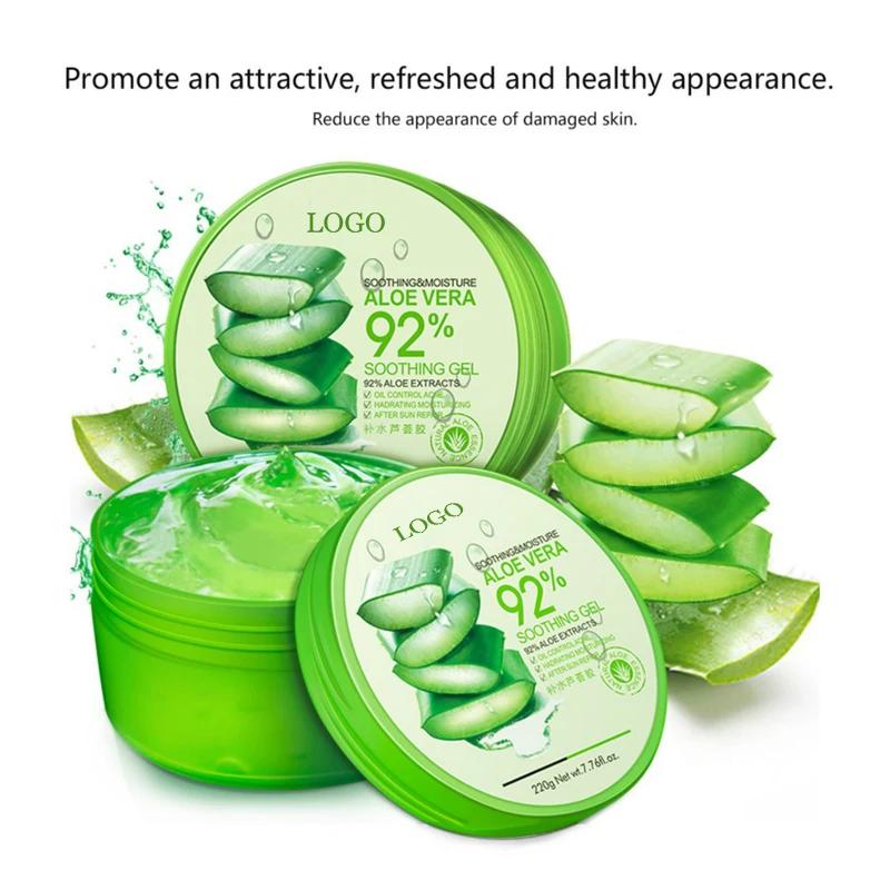  100% natural aloe vera gel for