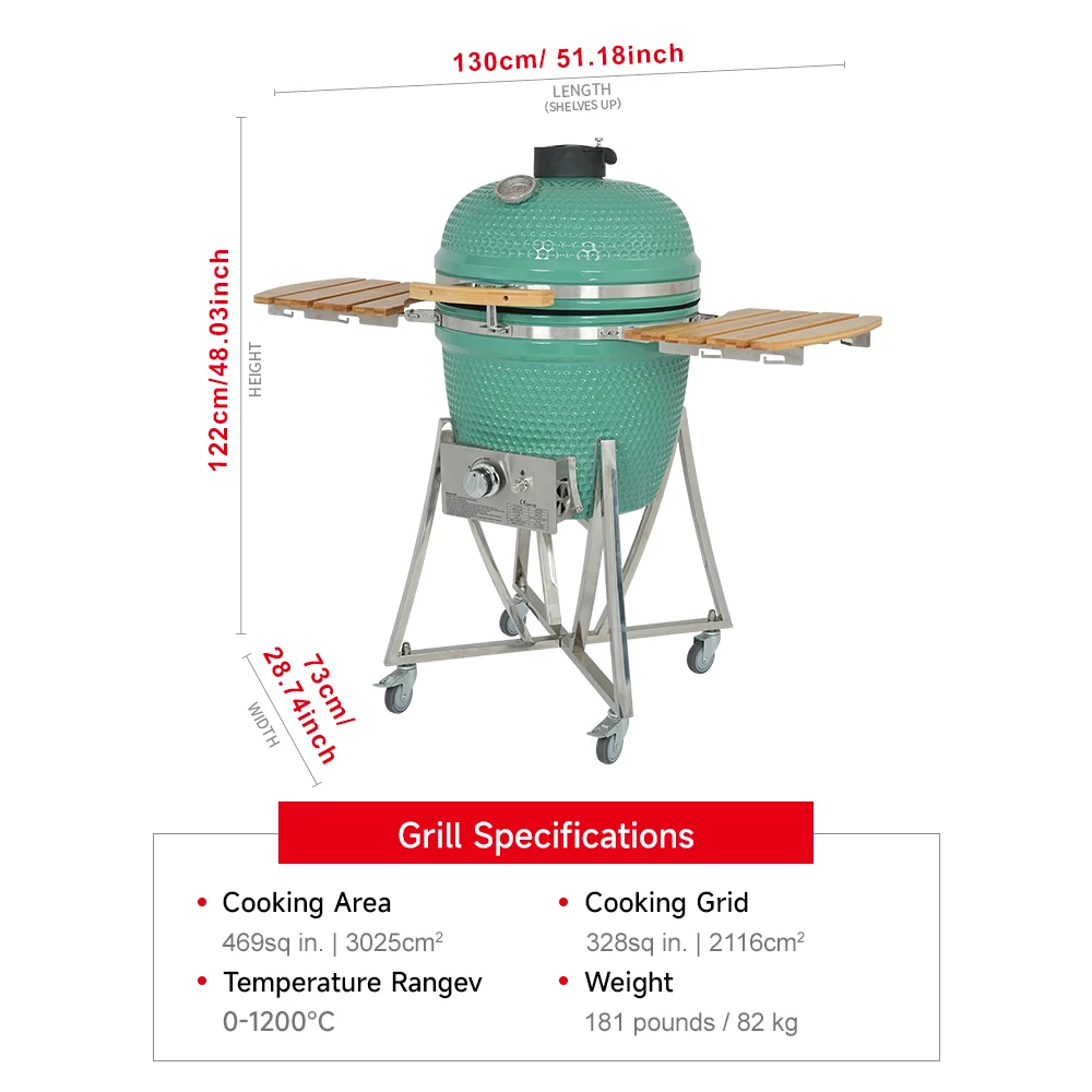 SEB KAMADO Cooking Appiliance Indoor Charcoal Ceramic BBQ Grill Charcoal Ceramic BBQ Gas Grill