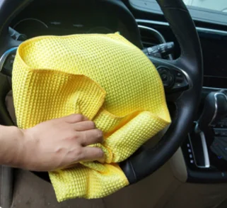  40*40CM color waffle weave microfiber absorbent car washing cleaning drying cloth towel