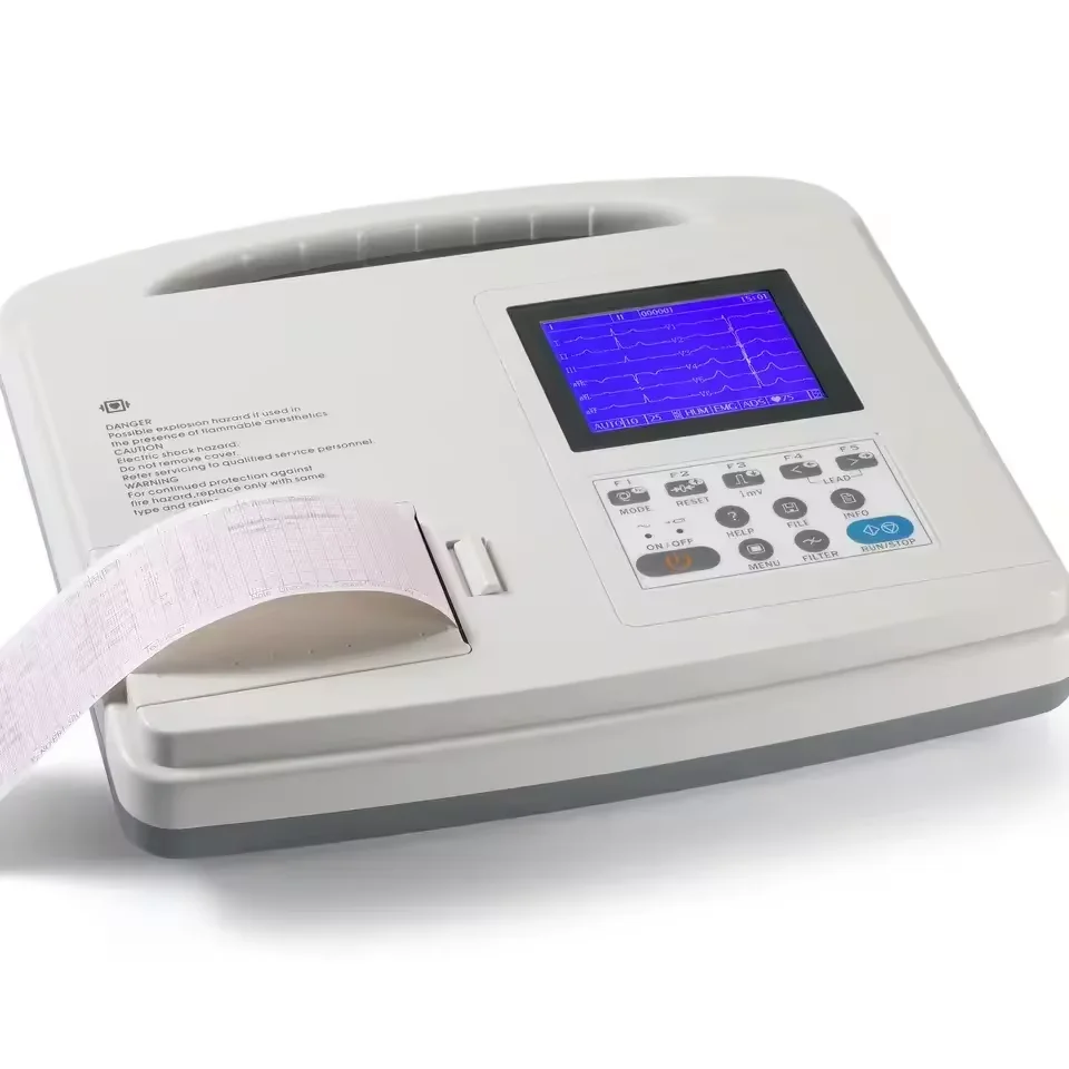 New Type Portable Veterinary 6 Channel 12 Leads Electrocardiograph Holter ECG Machnie