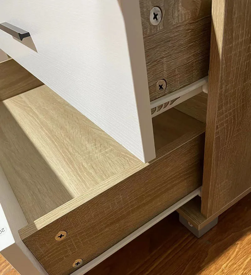 Hot sale 3 doors wardrobe with 2 high glossy drawer modern customization bedroom wardrobe China OEM factory