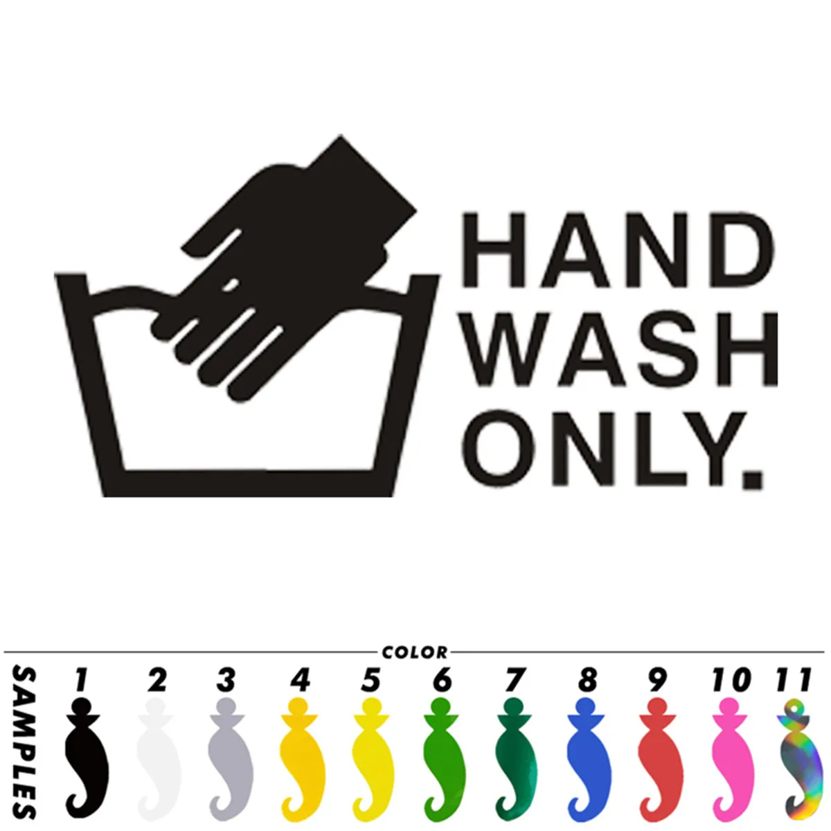 Hand Wash Only Sticker Car Window Door Laptop Bumper Skate Vinyl Decal Gift Die Cut Decals Laptop Window Glass