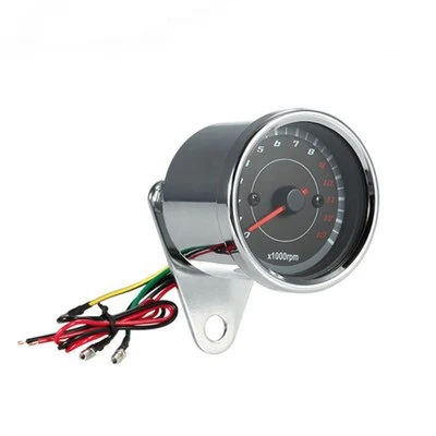 12V Universal Motorcycle Tachometer Tacho Gauge Speedometer with LED Backlight Night Light Motorbike Moto Instrument Accessories