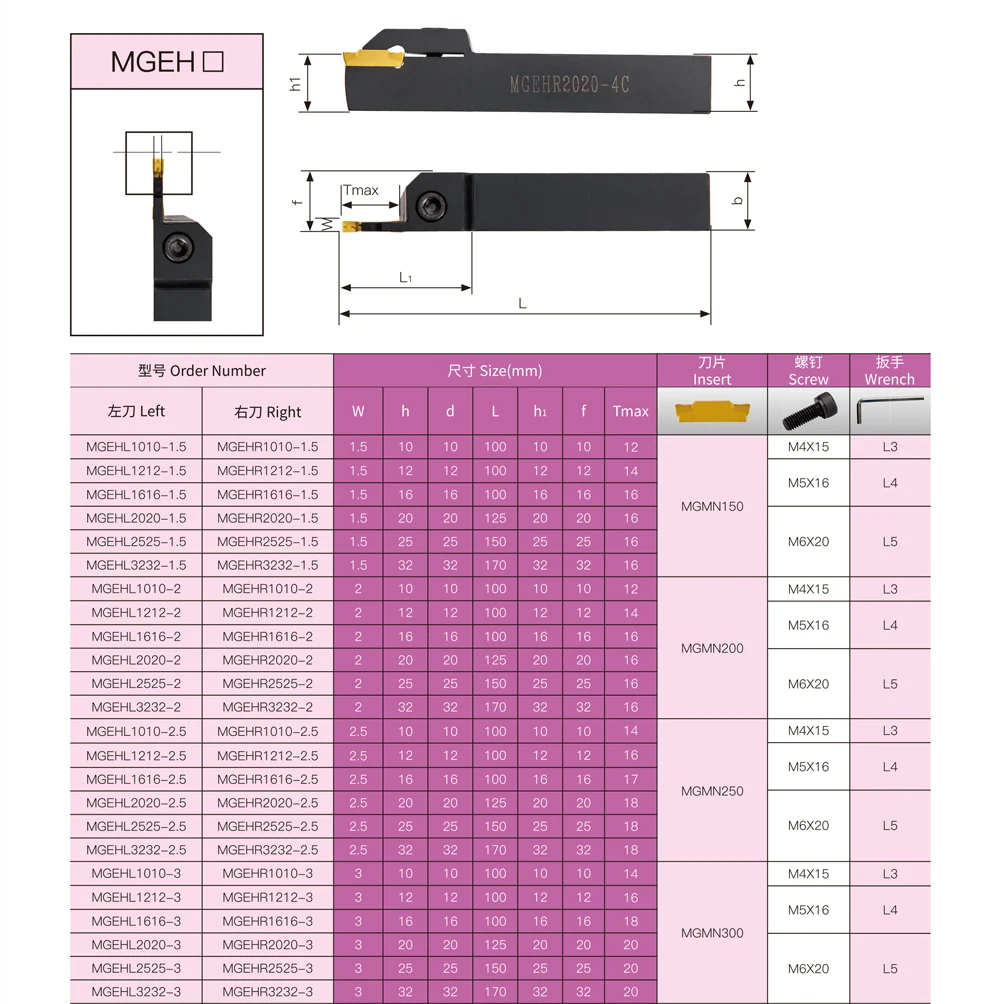 Threading grooving internal external cnc turning tool