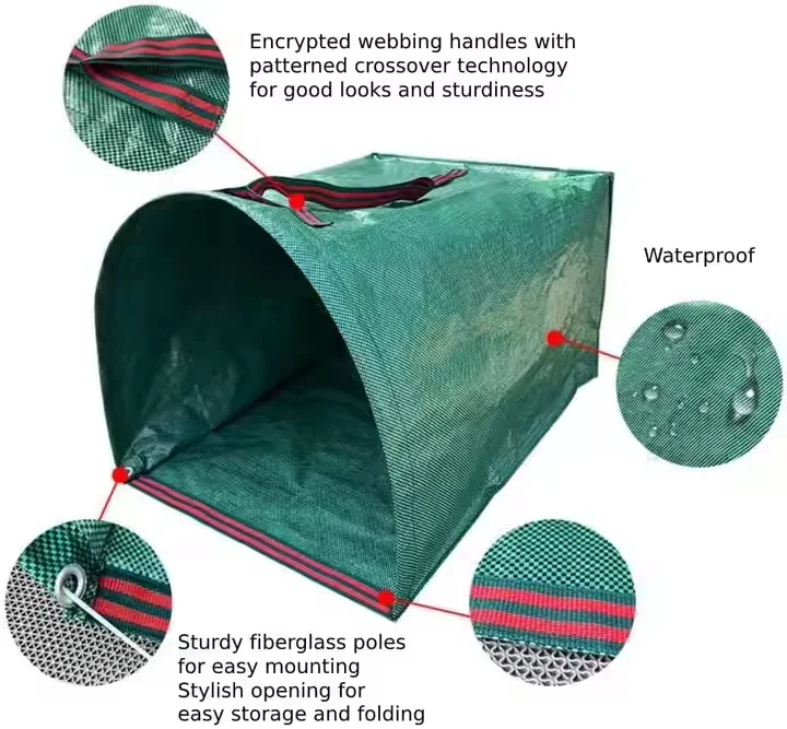 Portable Foldable Leaf Litter Bag for Lawn Swimming Pool and Garden