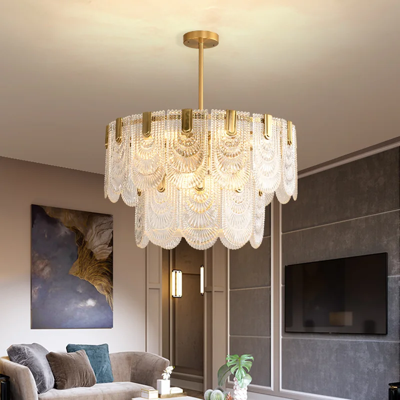 2023 Gold Hanging Chandelier Light Modern Crystal Led Ceiling Pendant Luxury Nordic Decoration Chandelier Modern For Living Room
