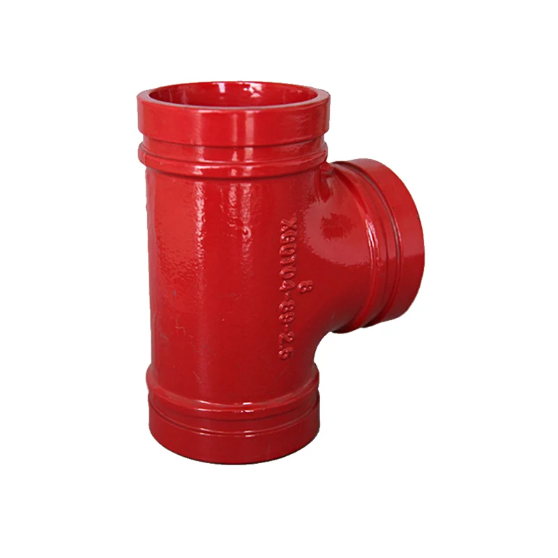 Factory Wholesale Groove Pipe Fittings Ductile Iron Material FM UL Tee For Fire Protection