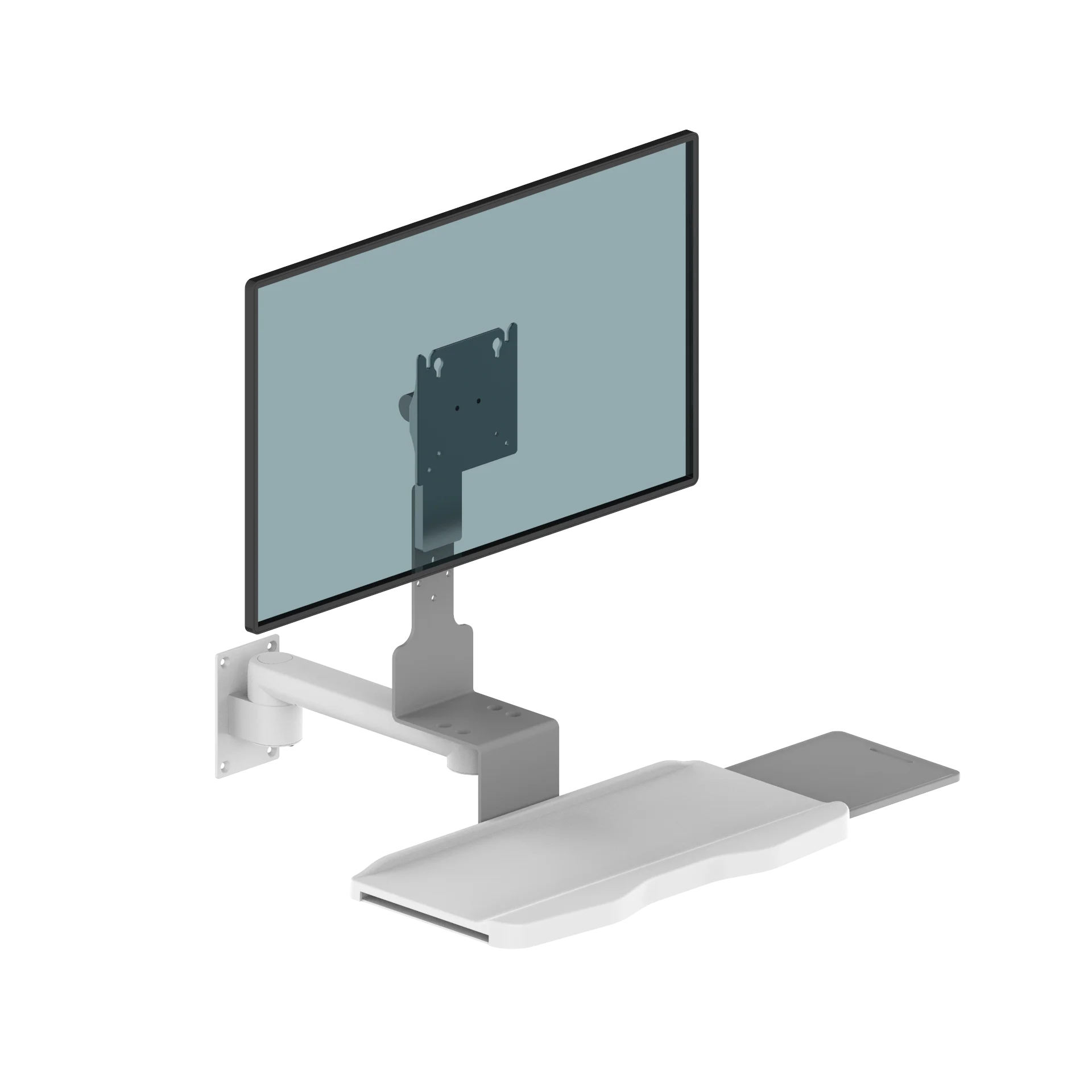 Workstation Wall mount bracket for monitor computer for Hospital medical use rotated support arm