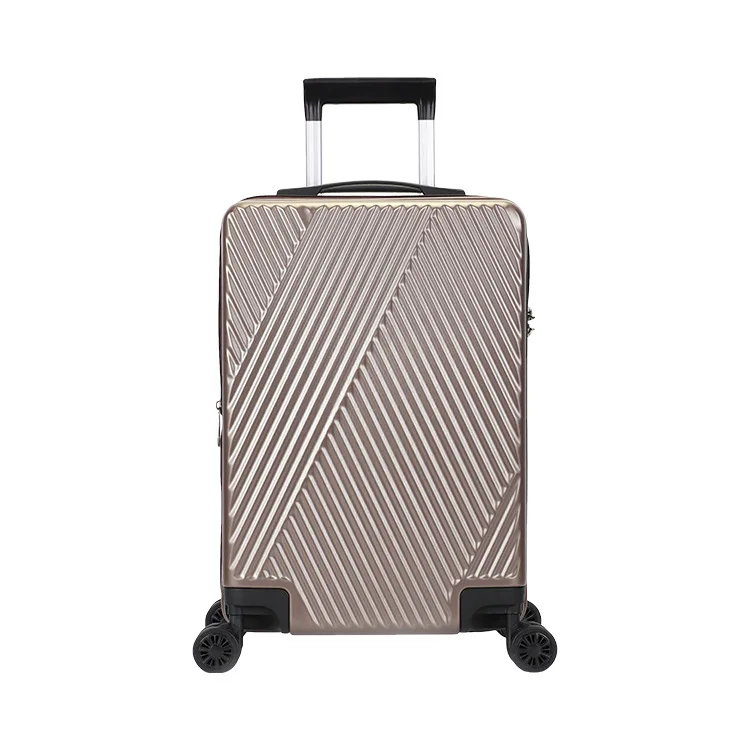 Fashionable Korean Style Trolley Boarding Case Silent Spinner Single Layer Zipper Suitcase