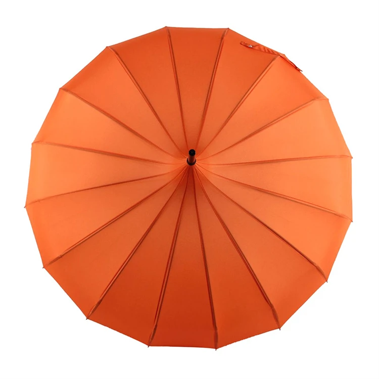 2023 Customized 22IN*16K Pagoda Straight Umbrella Hand Open 7 Colors with J Plastic Handle Umbrella For Wedding Decoration
