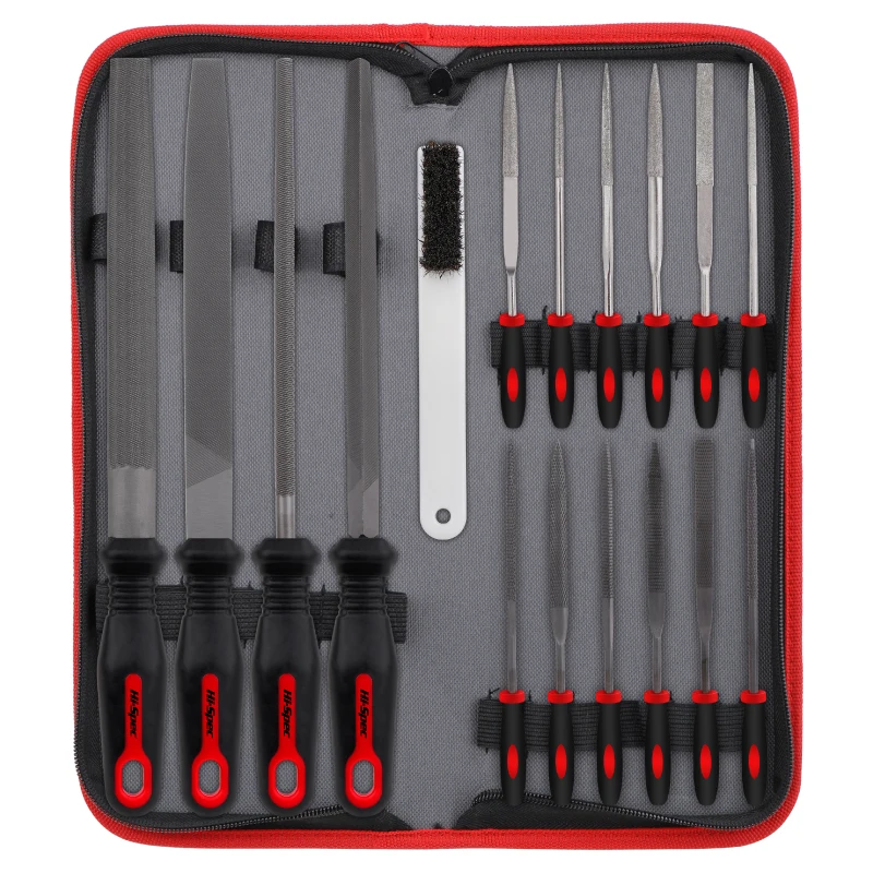 17pc Metal Hand Files, Diamond & Wood Rasp Needle Files Brush Set. Small, Flat, Half, Round, Triangle Steel Files. OEM ODM Ready