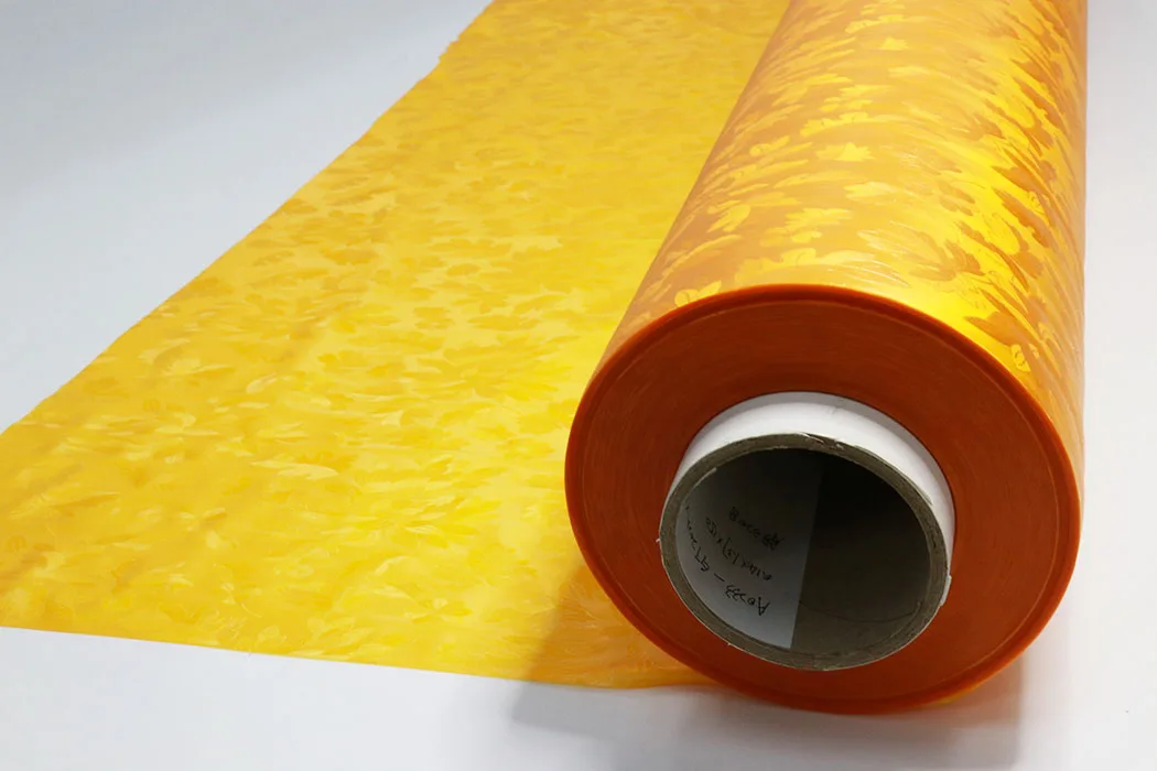 Embossed Glass PVC Film Raincoat PVC Soft Film Making Custom Curtain films for pressing