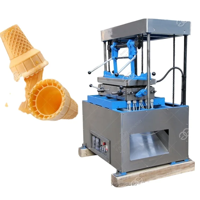 Commercial Hot Sale Semi Automatic Sugar Wafer Pizza Cone Making Equipment Ice Cream Cone Machine