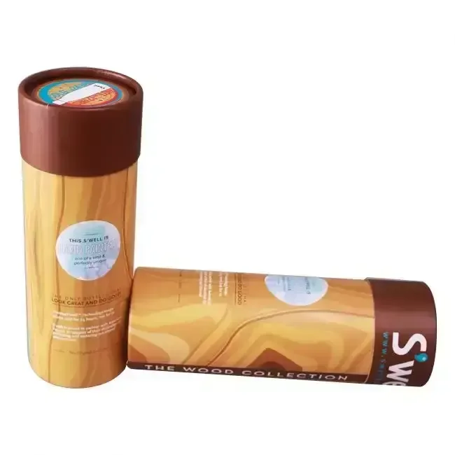 Биоразлагаемый на заказ цветной круглый цилиндр картонная упаковочная коробка стеклянная бутылка вина бумажная