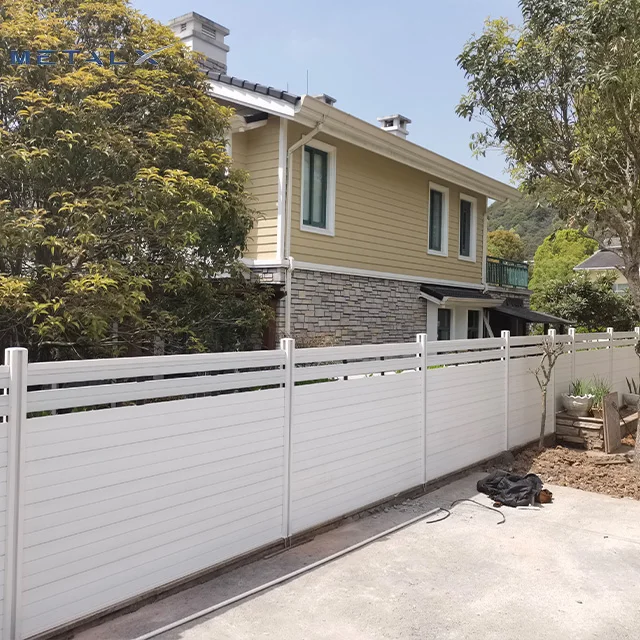 High Quality Wood Plastic Composite Privacy Fence Home Garden WPC Fence Panels Outdoor