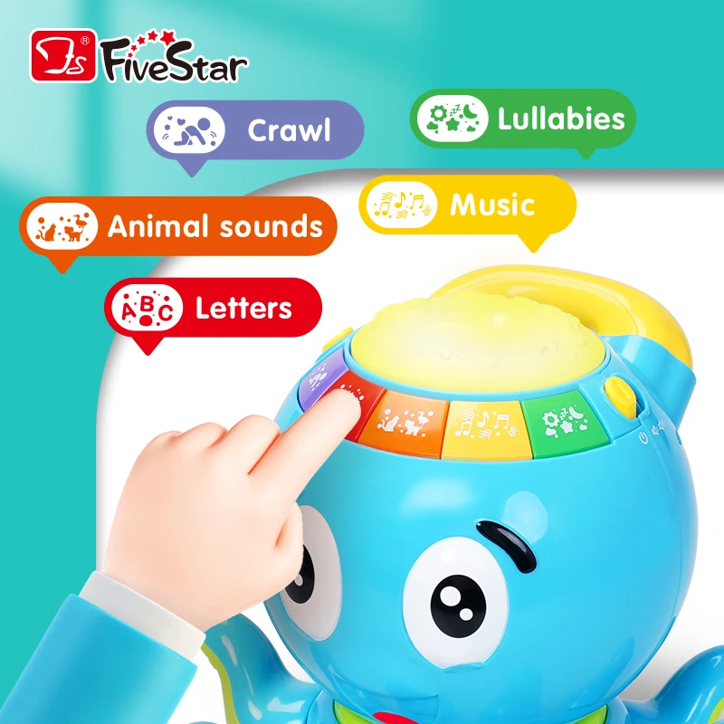 FiveStar Toy for Baby Battery Operated Plastic Animal Music Octopus With Simulated Phone Call Function Children Toys