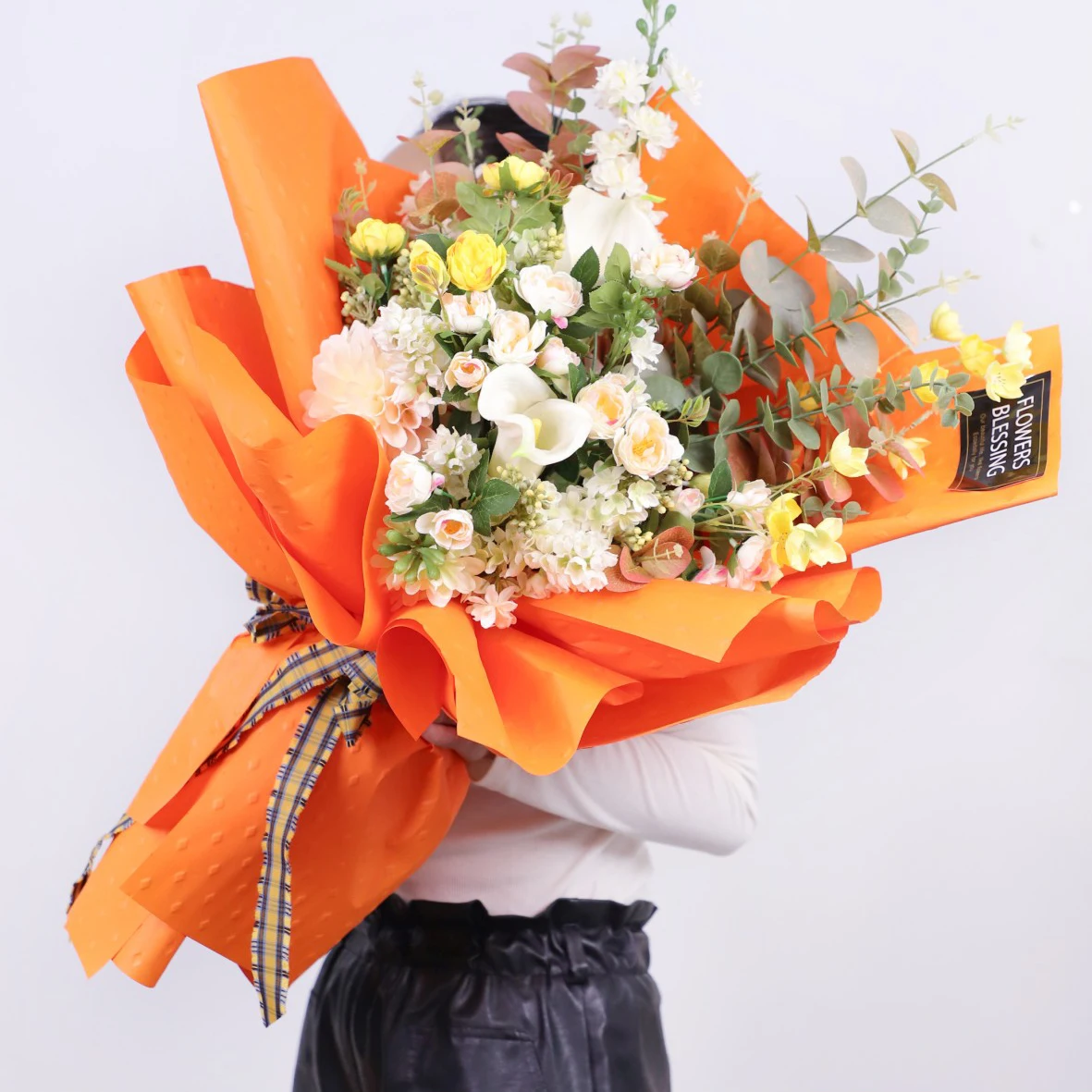 
Korean fashion Three-dimensional embossed artistic sugar wrapping paper bouquet decorative packing paper 