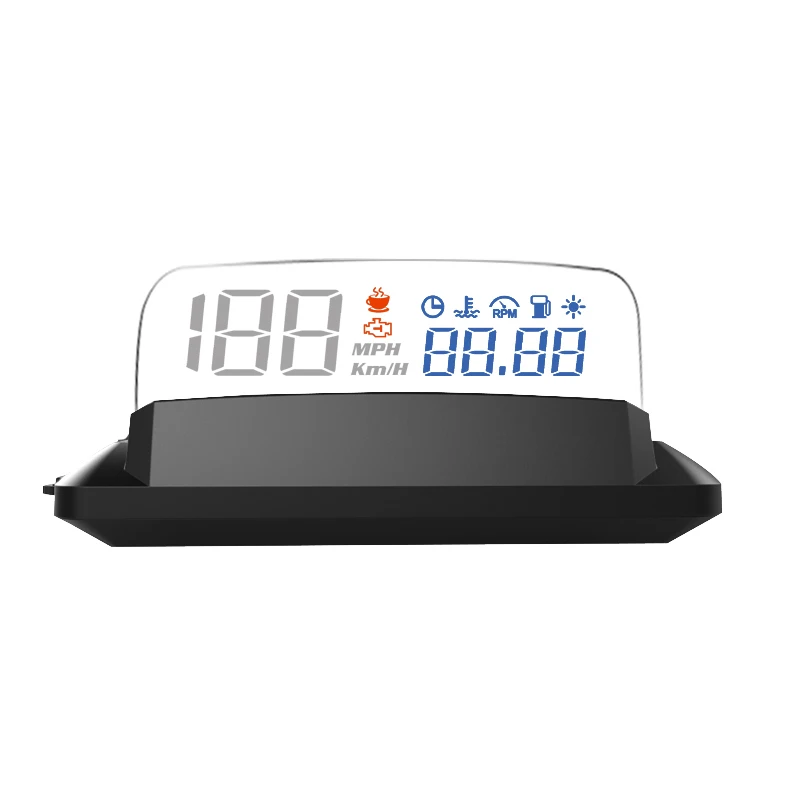 Ikikin OBD2 автомобильный коллиматорный индикатор OBD 2 HUD Встроенный экран сигнализация о превышении скорости HUD для OBD2 автомобили