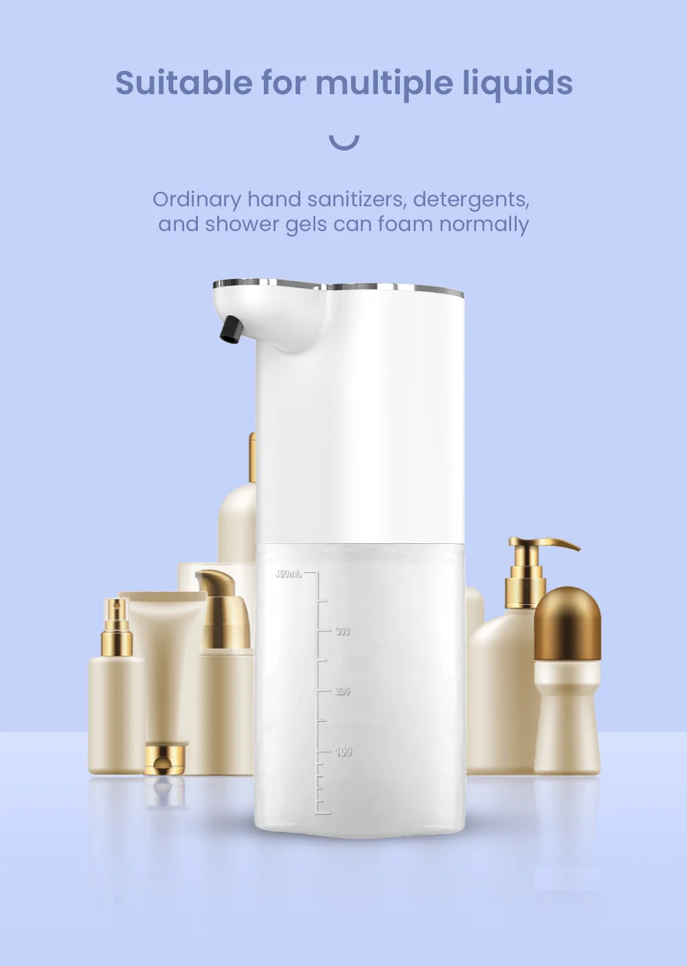 Guangdong Electric Auto Touchless Plastic Wall Mounted Sanitizer Dispensers  Liquid Smart Hand Automatic Foaming Soap Dispenser